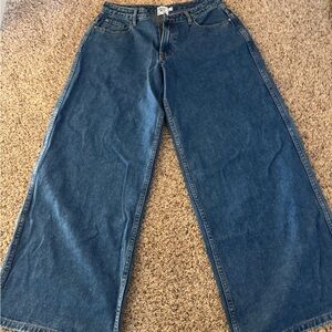 Classic Blue Flare Wide-Leg Jeans